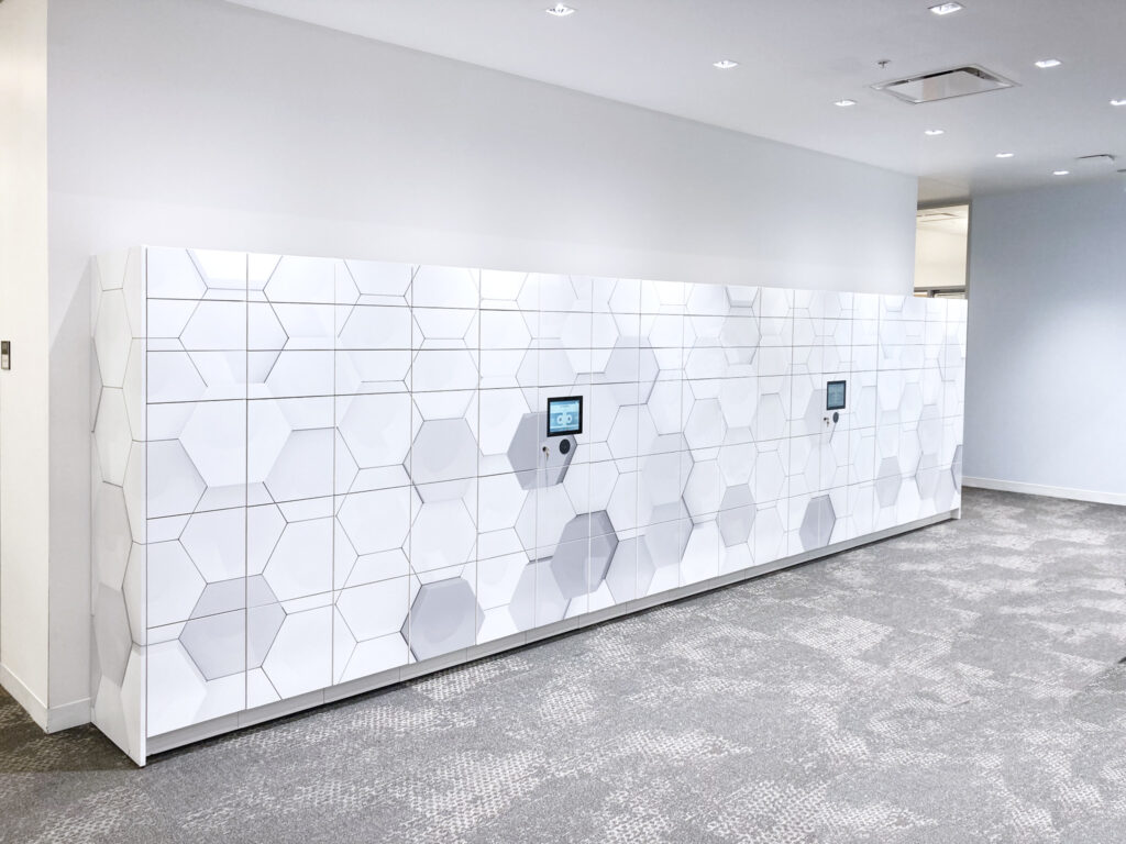 Life Sciences White Hexagon Custom Locker Wrap